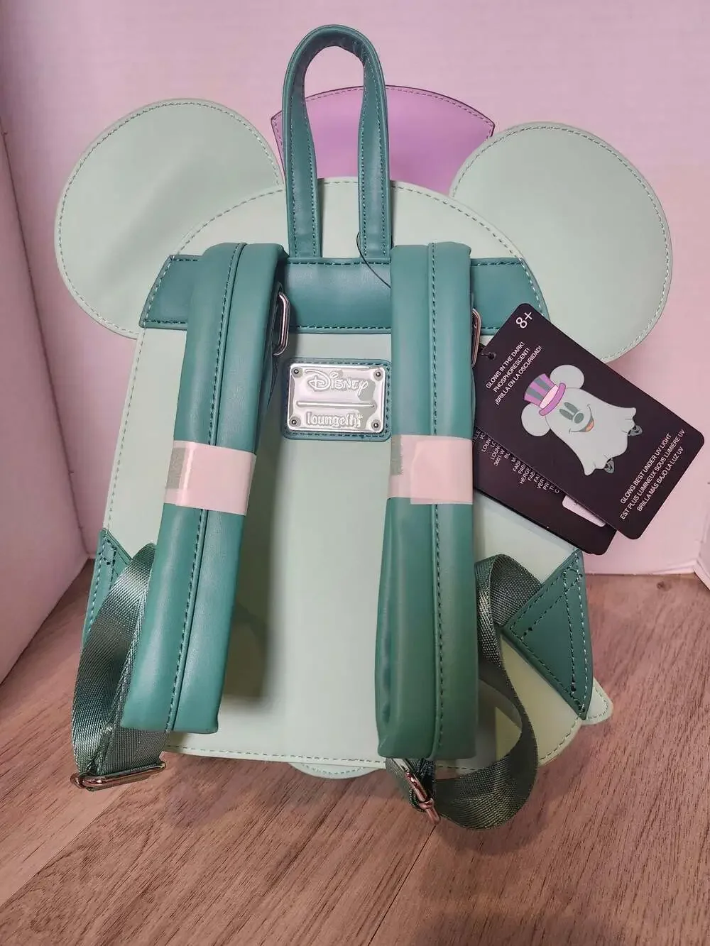 Loungefly Disney Pastel Mickey Mouse Ghost Glow-in-the-Dark Mini Backpack
